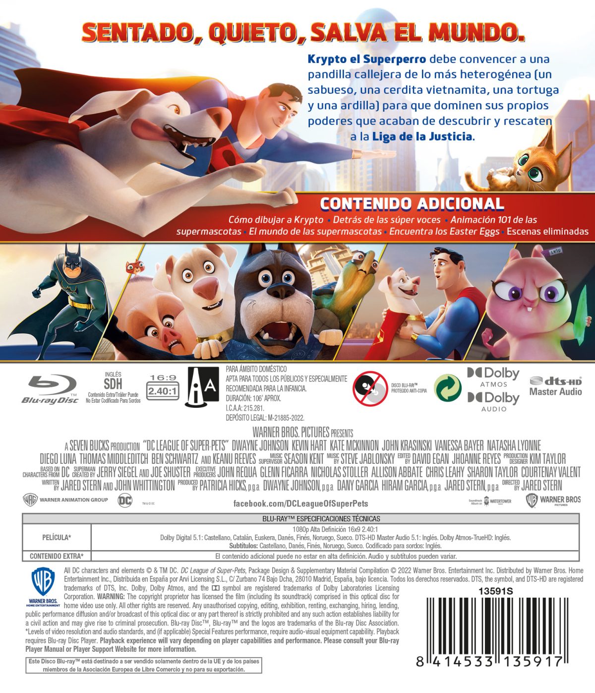 DC Liga de supermascotas (Blu-ray)