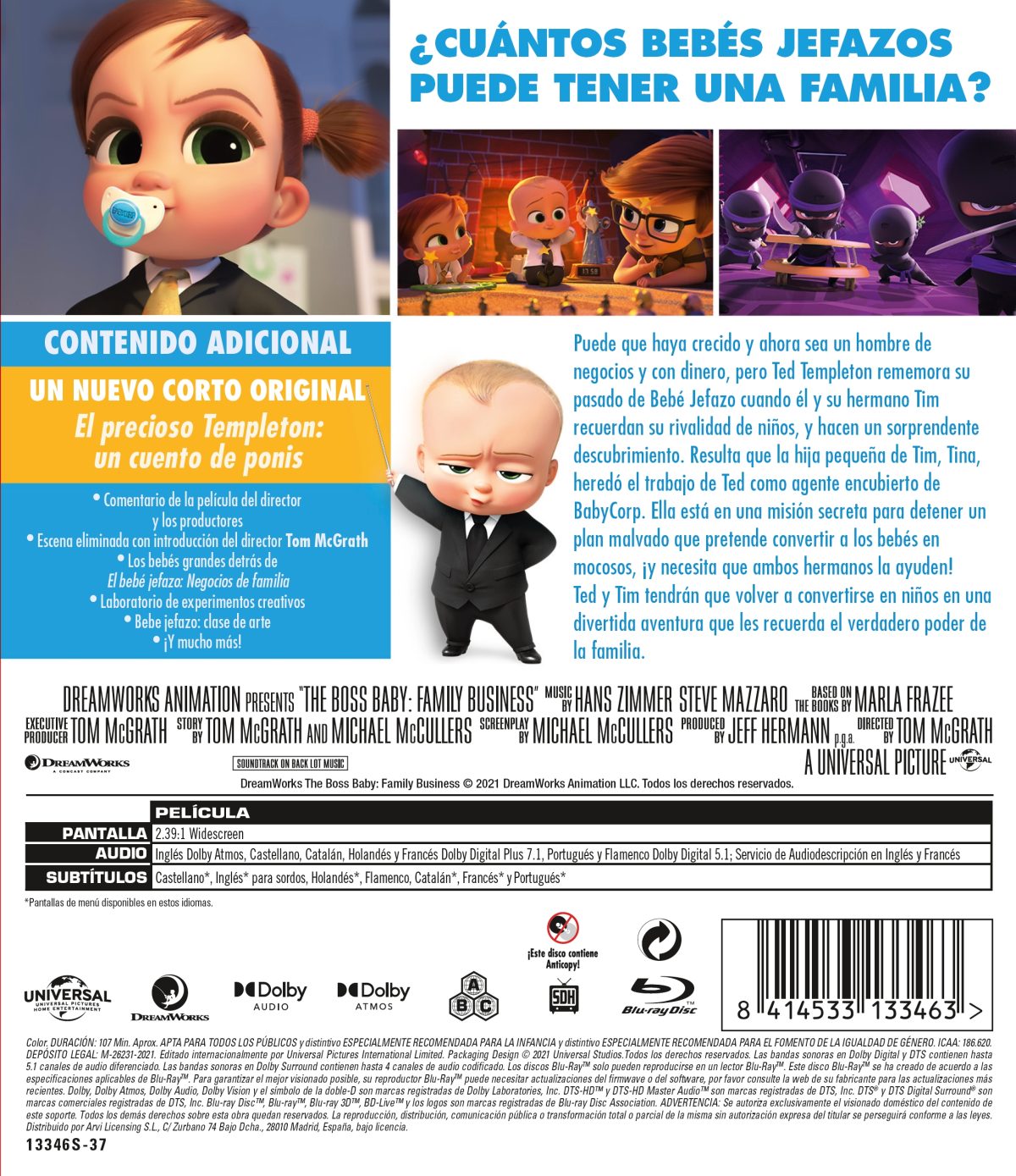 El bebé jefazo 2: Negocios de familia (Blu-ray)