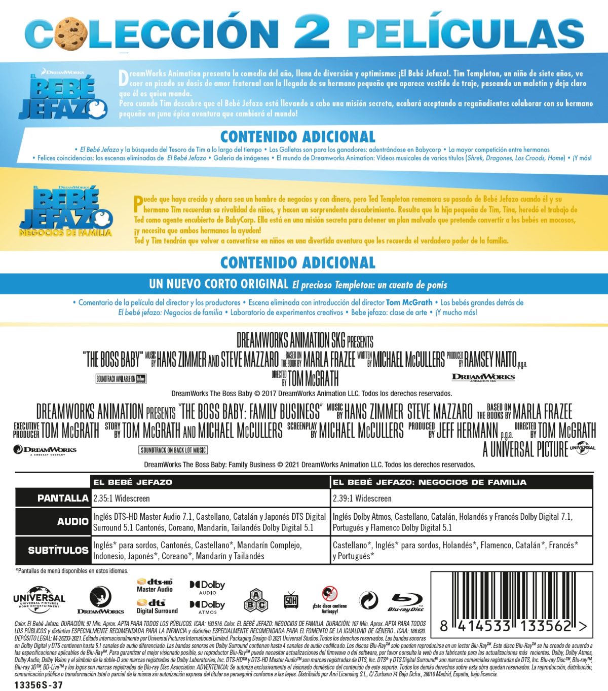 El bebé jefazo: Pack 1-2 (Blu-ray)