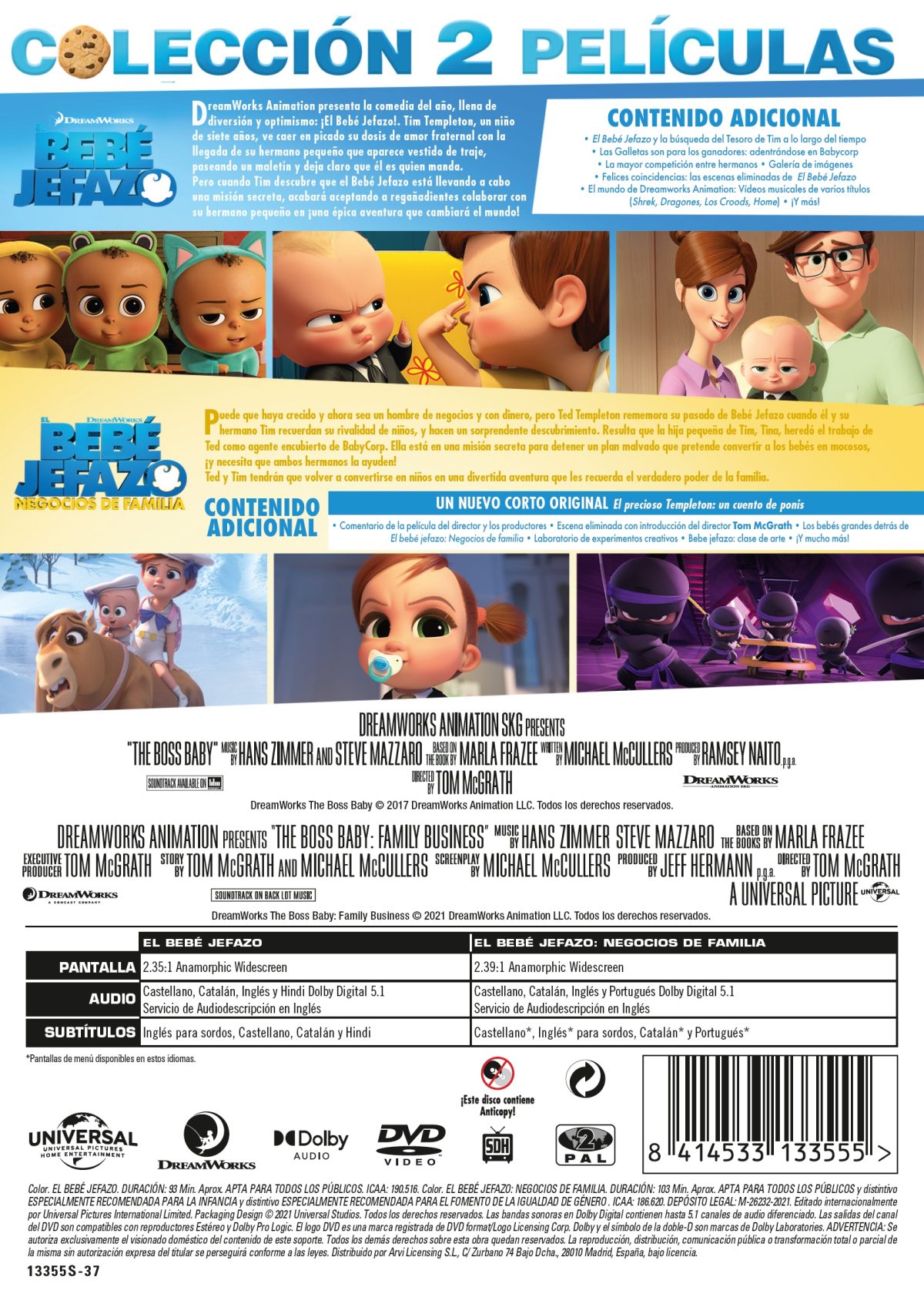 El bebé jefazo: Pack 1 -2 (DVD)