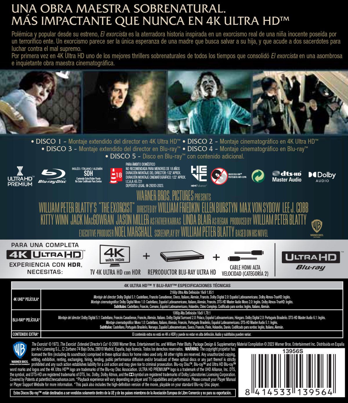 El exorcista (4K UHD + Blu-ray)
