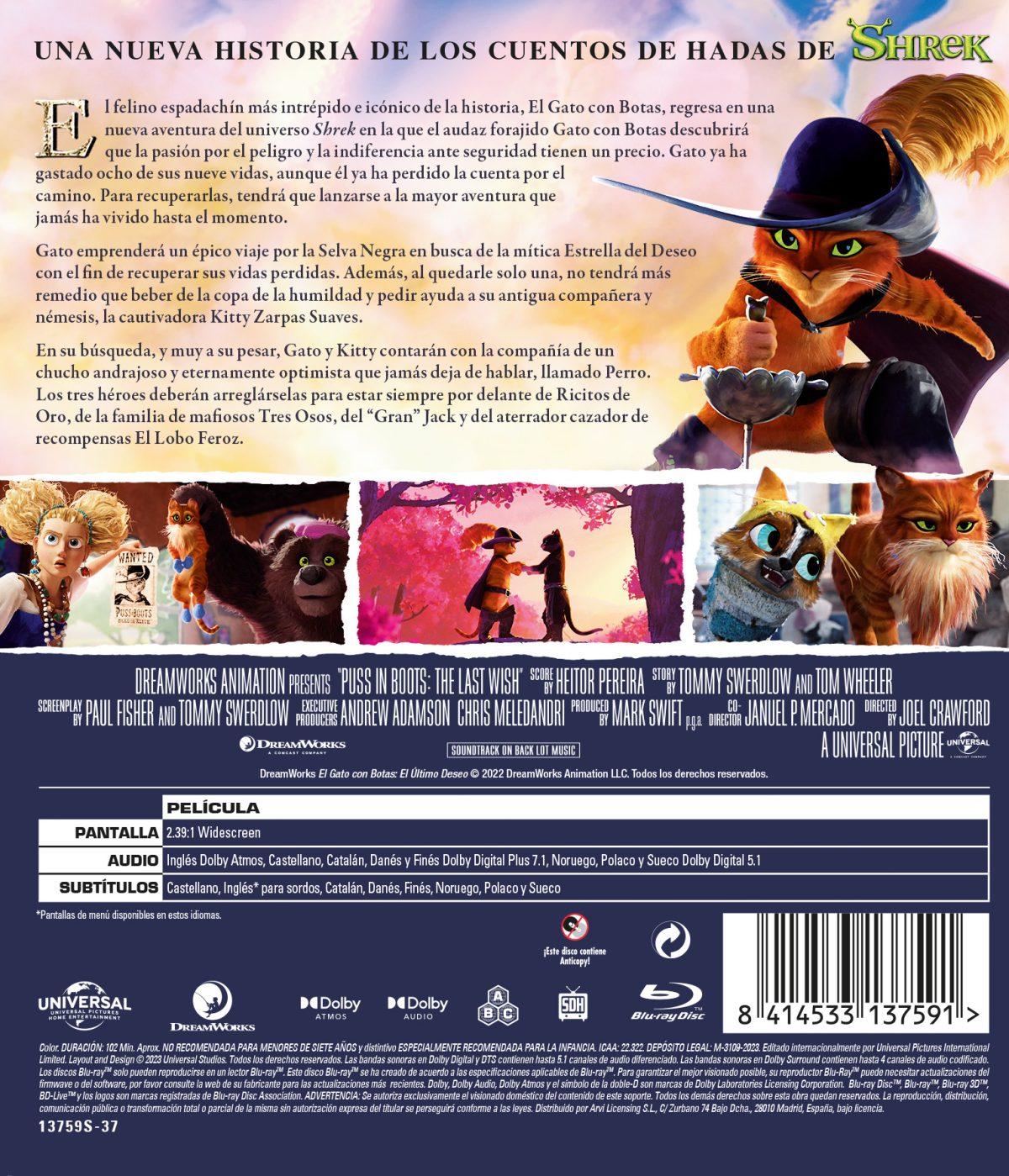 El gato con botas: El último deseo (Blu-ray)