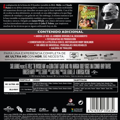 El hombre invisible (4K UHD + Blu-ray)