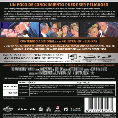 El hombre que sabia demasiado (4K UHD + Blu-ray)