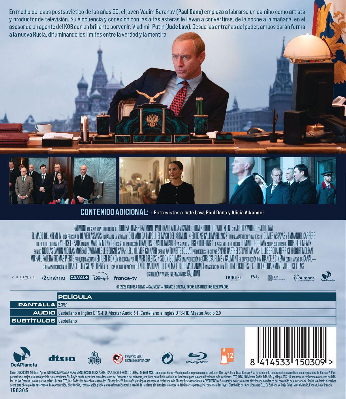 EL MAGO DEL KREMLIN (BD) - 8414533150309 - trasera El mago del Kremlin (Blu-ray)