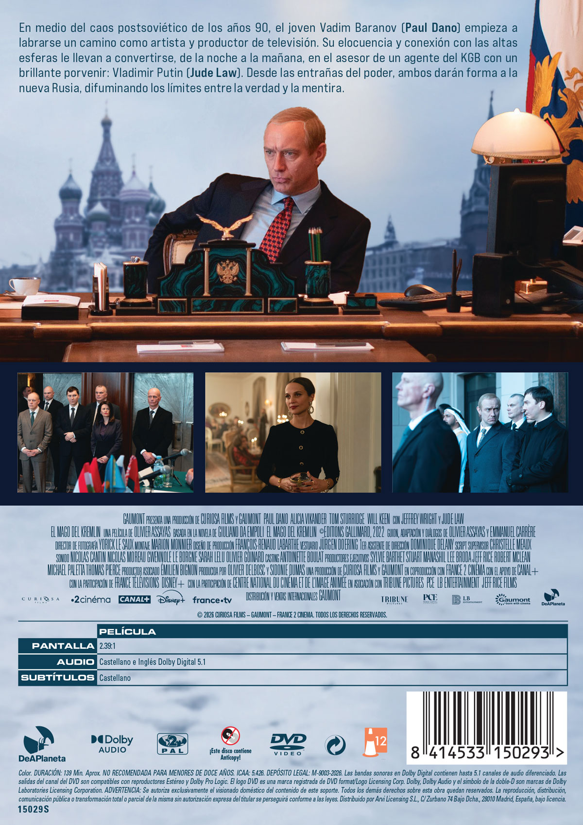 EL MAGO DEL KREMLIN (DVD) - 8414533150293 - trasera El mago del Kremlin (DVD)