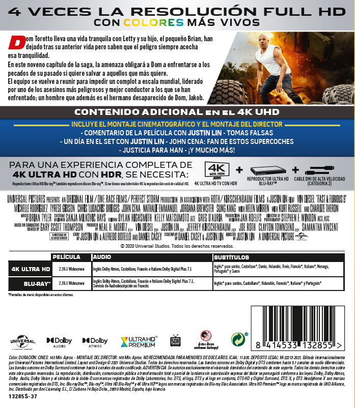 Fast & Furious 9 (4K UHD + Blu-ray)