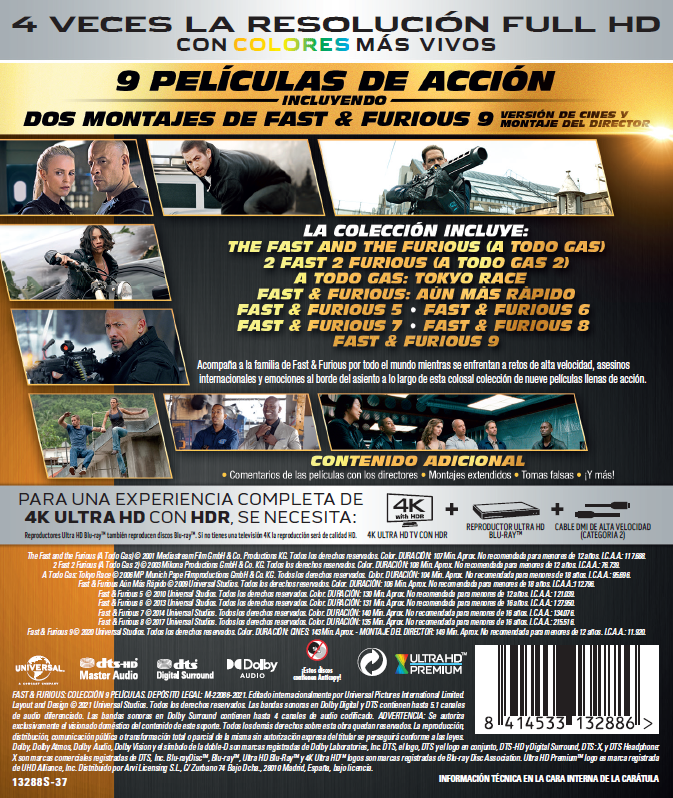 Fast & Furious: Pack 1-9 (4K UHD)
