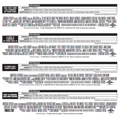Fast & Furious: Pack 1-9 (Blu-ray)