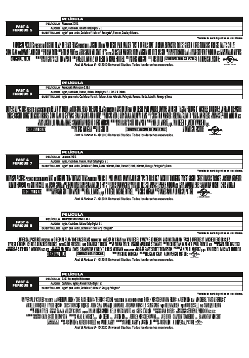 Fast & Furious: Pack 1-9 (DVD)