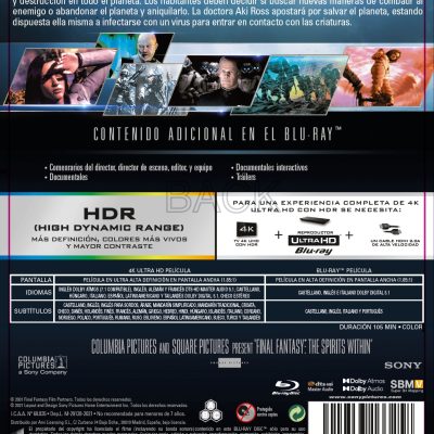 Final Fantasy: La fuerza interior (4K UHD + Blu-ray)