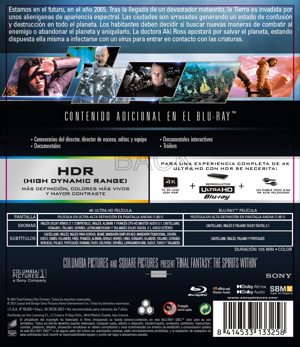 Final Fantasy: La fuerza interior (4K UHD + Blu-ray)