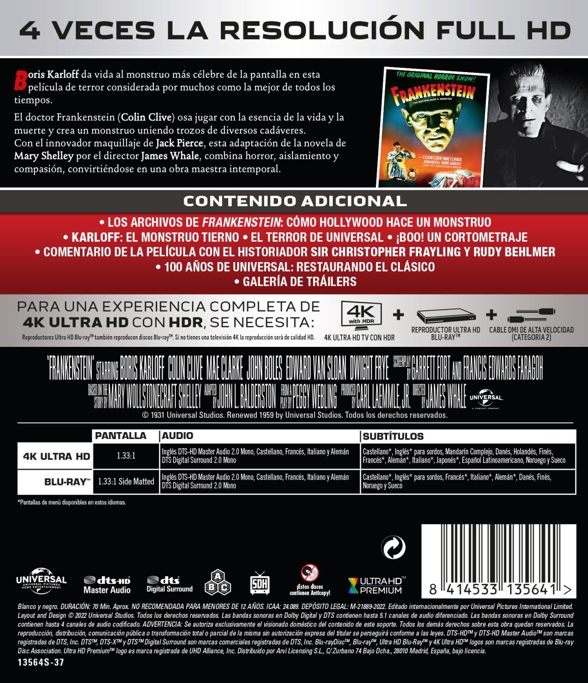 Frankenstein (4K UHD + Blu-ray)