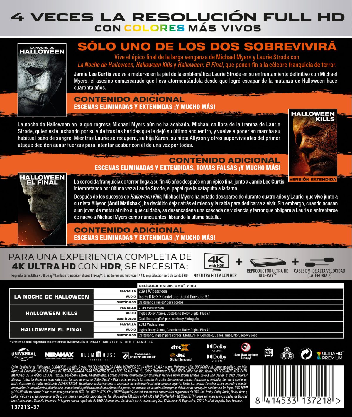 Halloween: Pack 1-3 (4K UHD + Blu-ray)