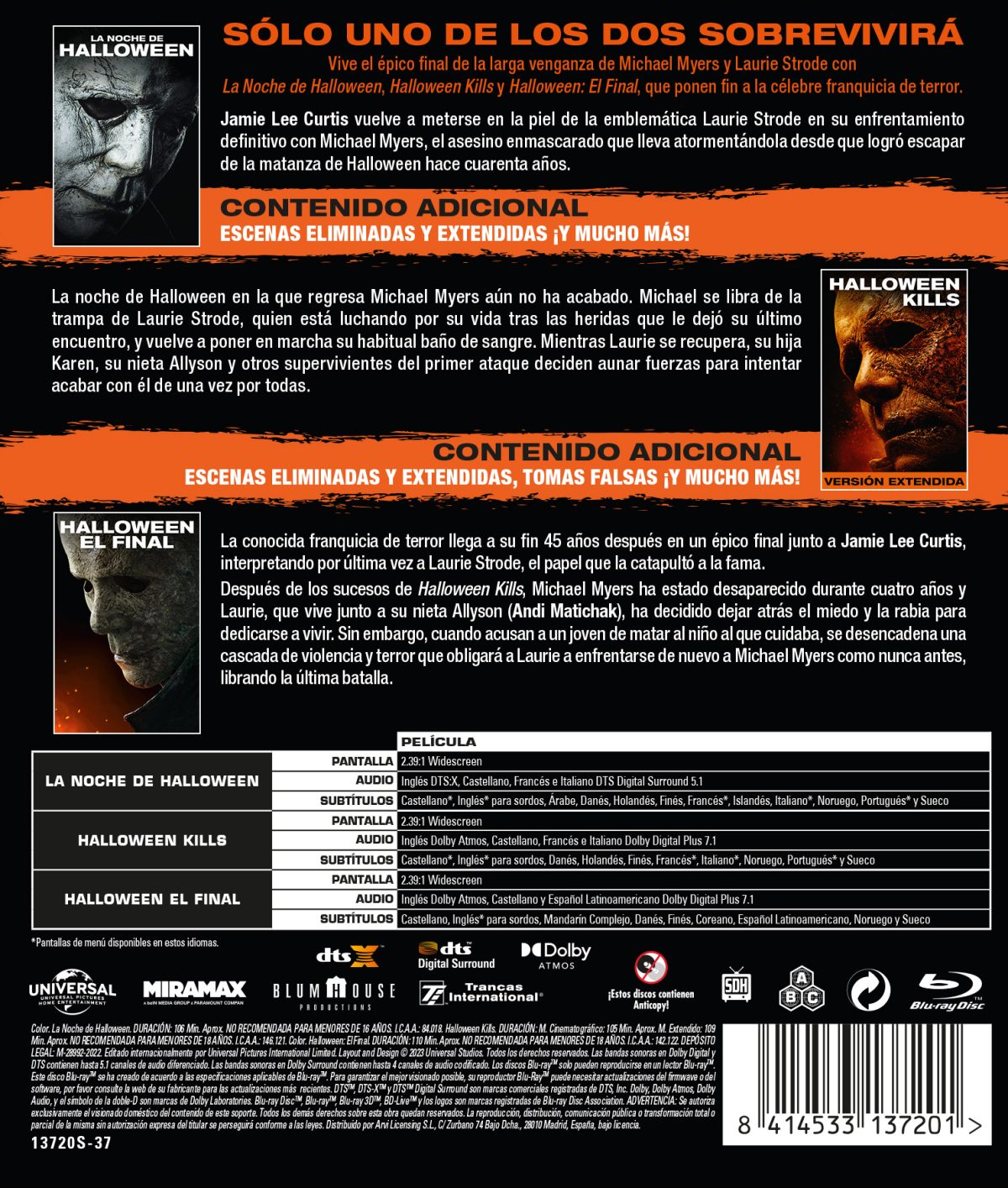 Halloween: Pack 1-3 (Blu-ray)