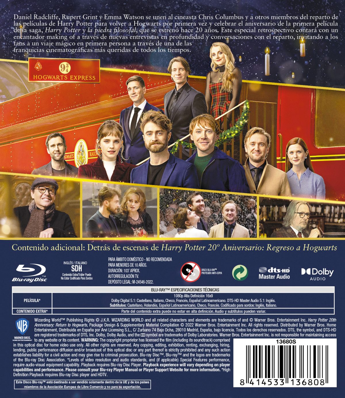 Harry Potter. 20º aniversario: Regreso a Hogwarts (Blu-ray)