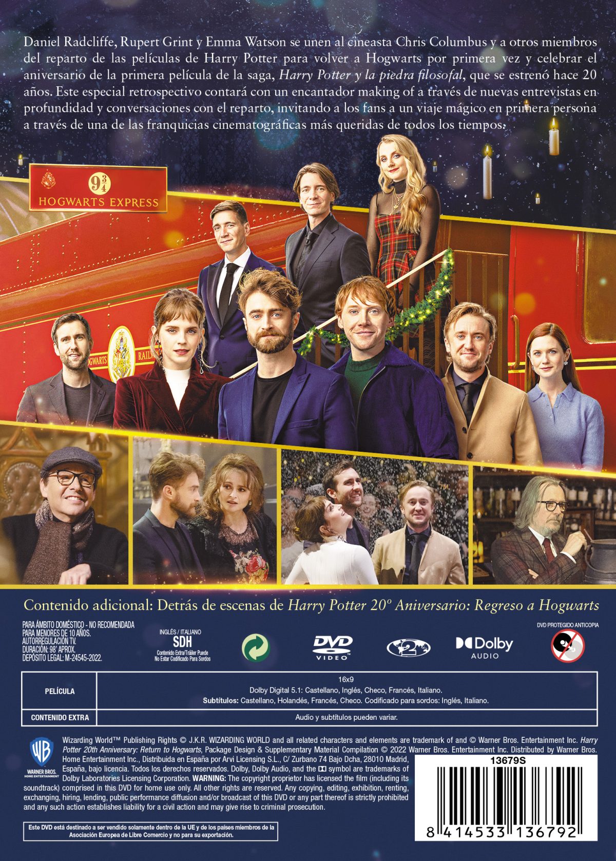 Harry Potter. 20º aniversario: Regreso a Hogwarts (DVD)