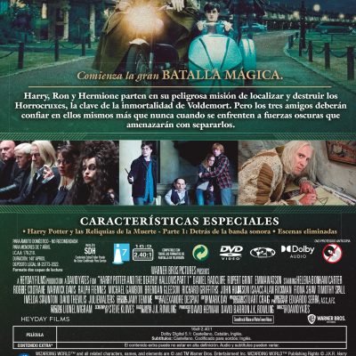 HARRY POTTER 7 LAS RELIQUIAS DE LA MUERTE (PARTE 1) (DVD) - 8414533136655 Harry Potter 7: Las reliquias de la muerte (Parte 1) (DVD)