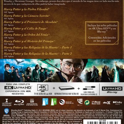 Harry Potter: Pack completo (4K UHD + Blu-ray)