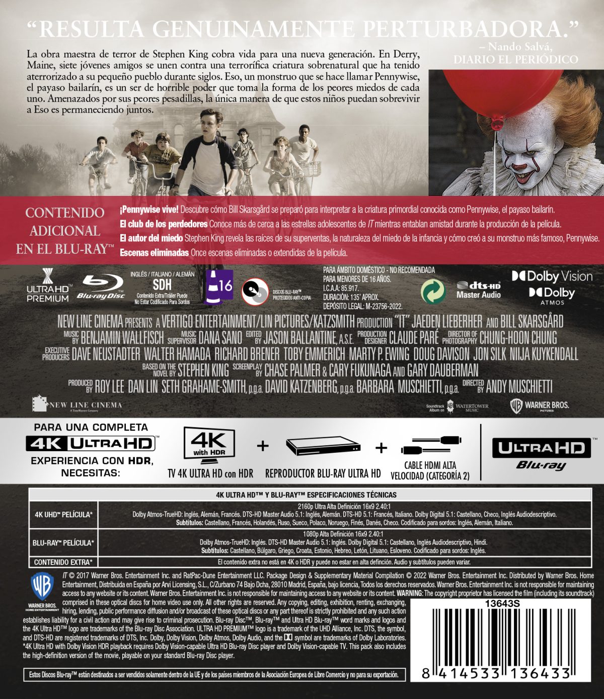 It Capítulo 1 (4K UHD + Blu-ray)