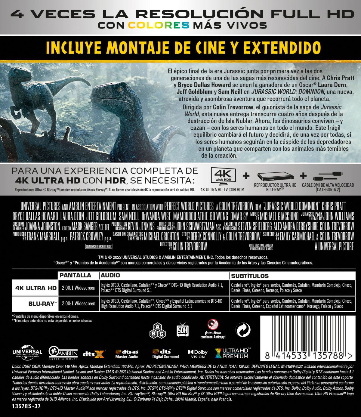 Jurassic World: Dominion (4K UHD + Blu-ray)