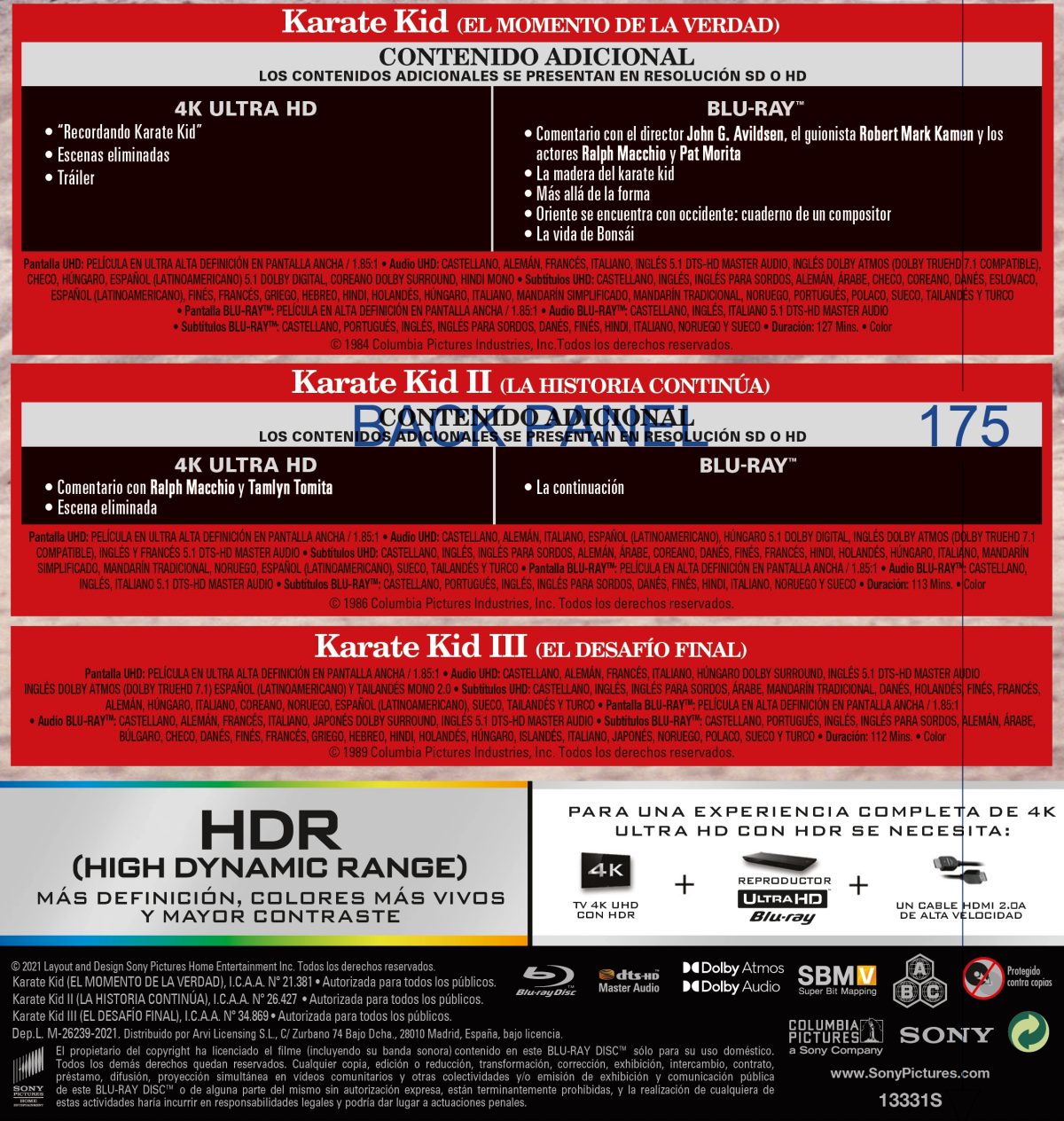 Karate Kid: Pack 1-3 (Ed. Slipcase) (4K UHD + Blu-ray)