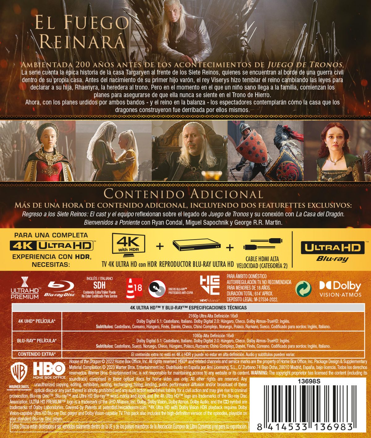 La casa del dragón (Temporada 1) (4K UHD + Blu-ray)
