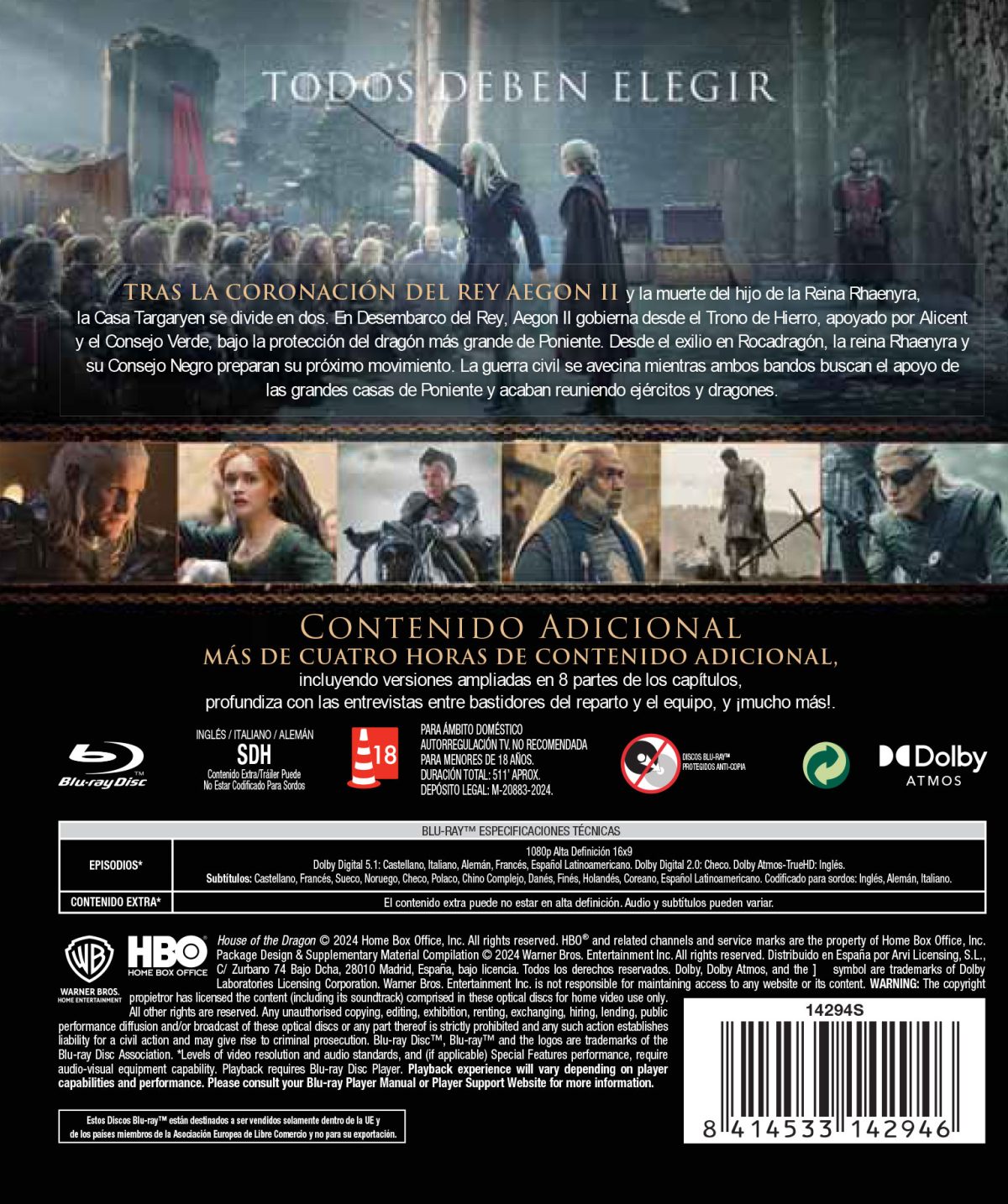 La casa del dragón. Temporada 2 (Blu-ray)