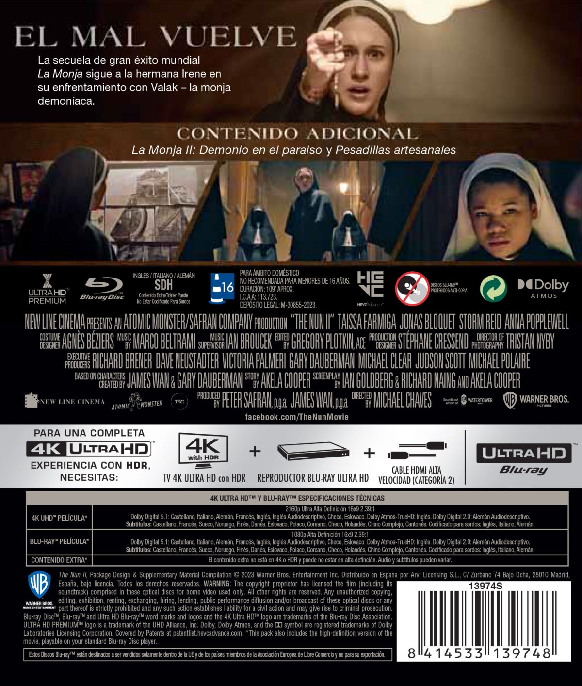 La monja 2 (4K UHD + Blu-ray)
