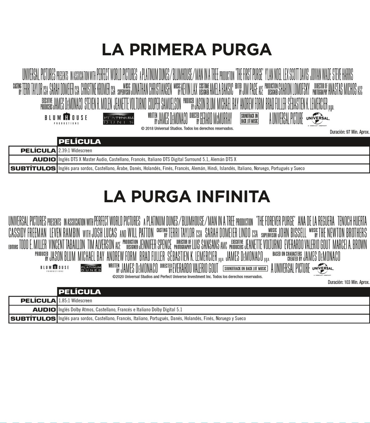 La purga: Pack 1-5 (Blu-ray)
