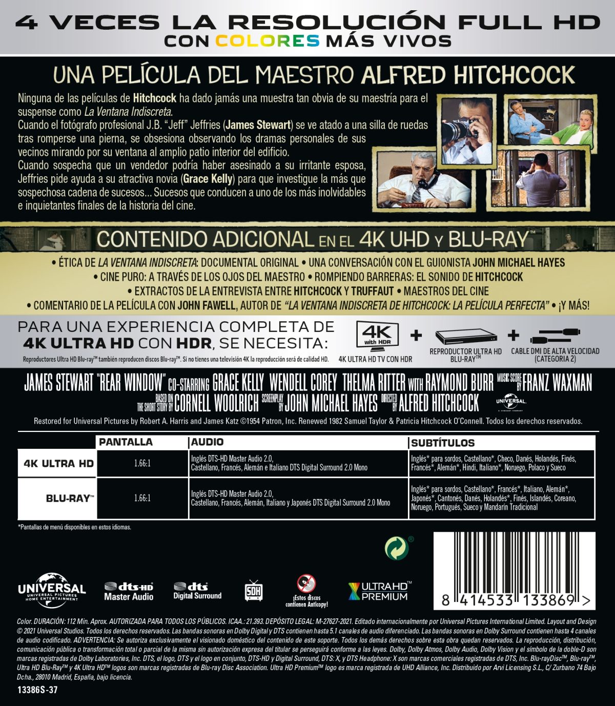 La ventana indiscreta (4K UHD + Blu-ray)