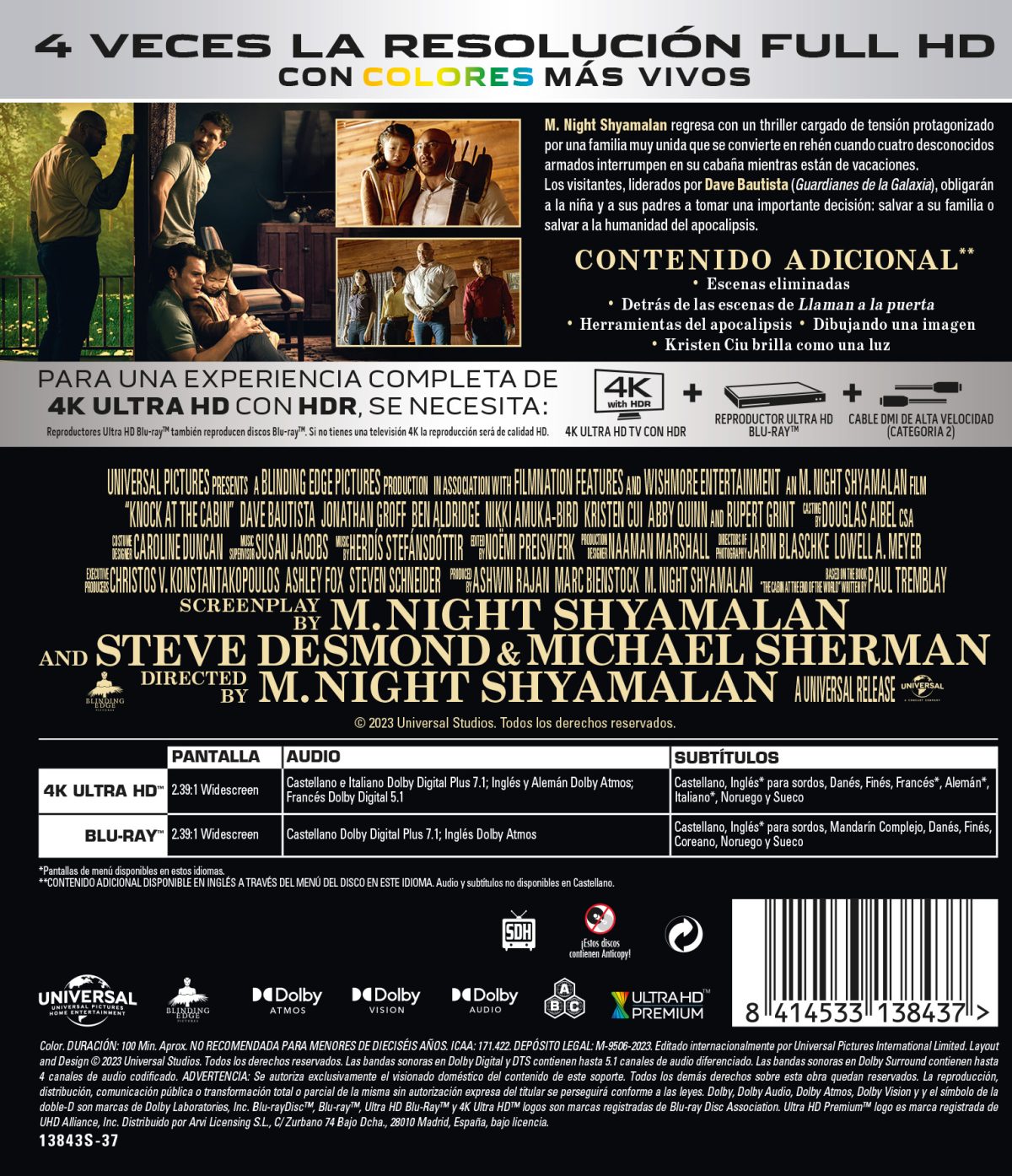 Llaman a la puerta (4K UHD + Blu-ray)