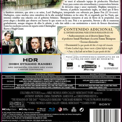 Lo que queda del día (4K UHD + Blu-ray)