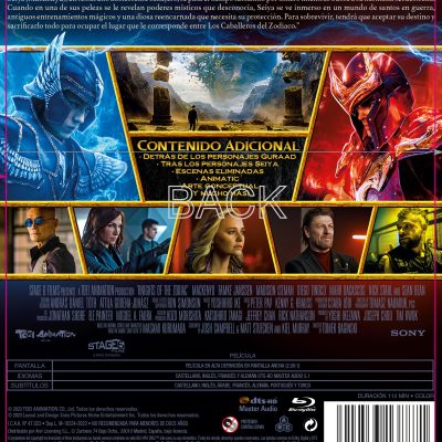 LOS CABALLEROS DEL ZODIACO (BD) - 8414533138871 - Trasera Los caballeros del zodiaco (Blu-ray)