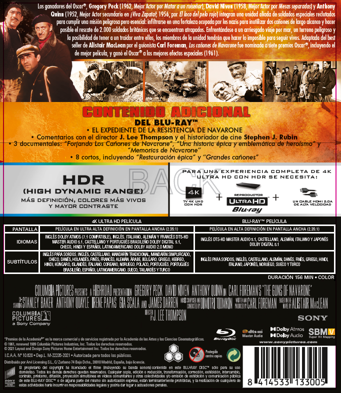 Los cañones de Navarone (4K UHD + Blu-ray)