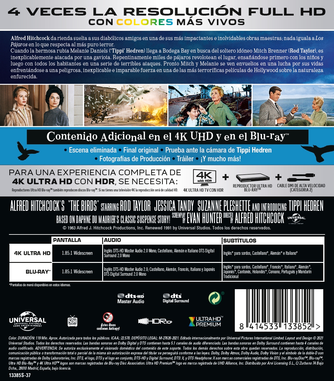 Los pájaros (4K UHD + Blu-ray)