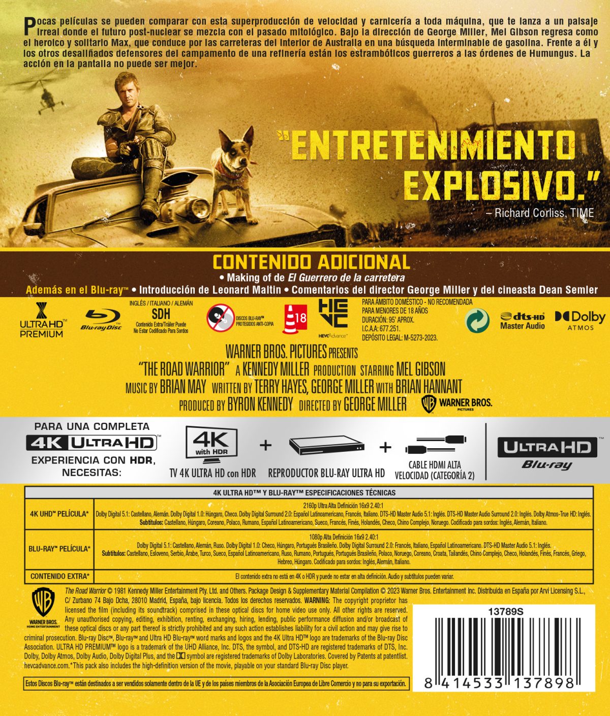 Mad Max 2: El guerrero de la carretera (4K UHD + Blu-ray)