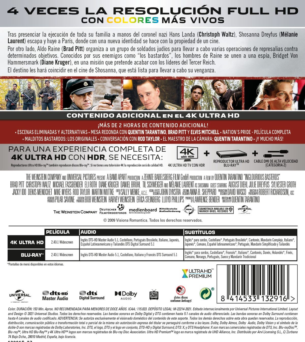 Malditos bastardos (4K UHD + Blu-ray)