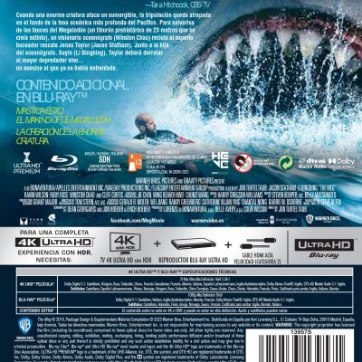MEGALODON (4K UHD + BD) - 8414533139571 - Trasera Megalodón (4K UHD + Blu-ray)