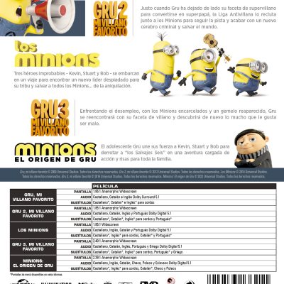 Minions: 1-2 + Gru: Mi villano favorito 1-3 (DVD)