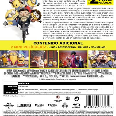 Minions 2: El origen de Gru (Blu-ray)