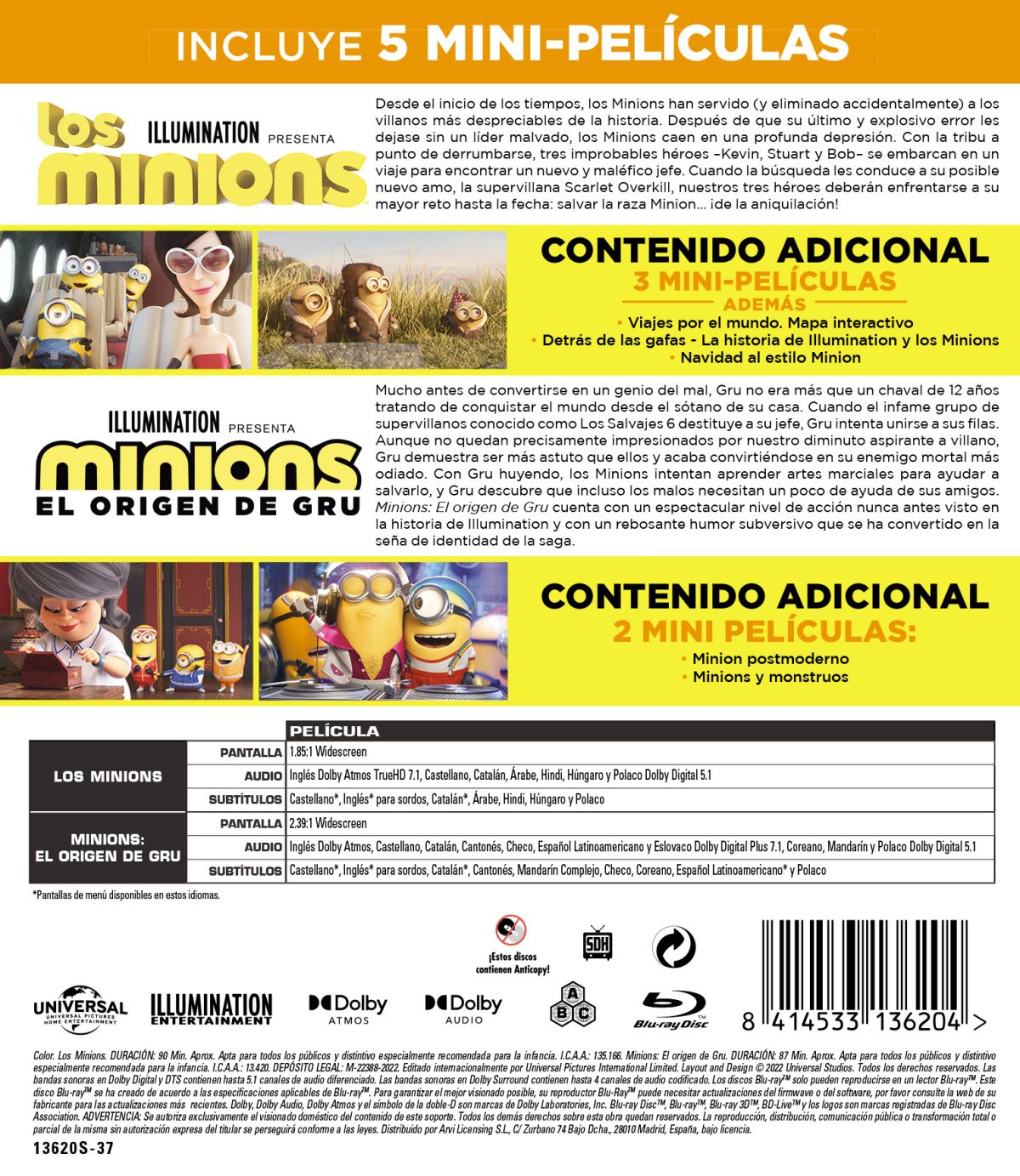 Minions: Pack 1-2 (Blu-ray)