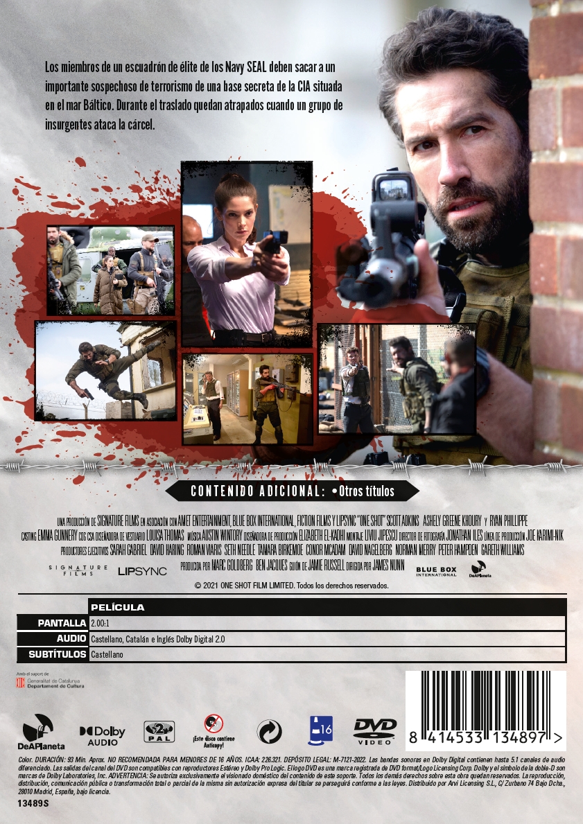 ONE SHOT (MISION DE RESCATE) (DVD) - 8414533134897 - Trasera One Shot (Misión de rescate) (DVD)