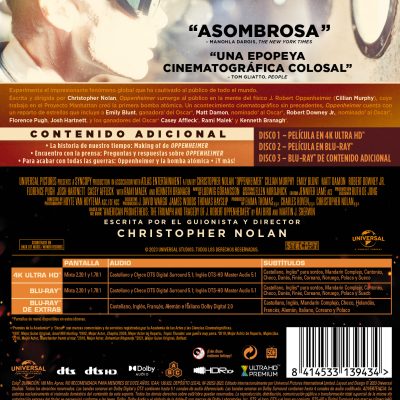 Oppenheimer (4K UHD + Blu-ray + Blu-ray Extras)