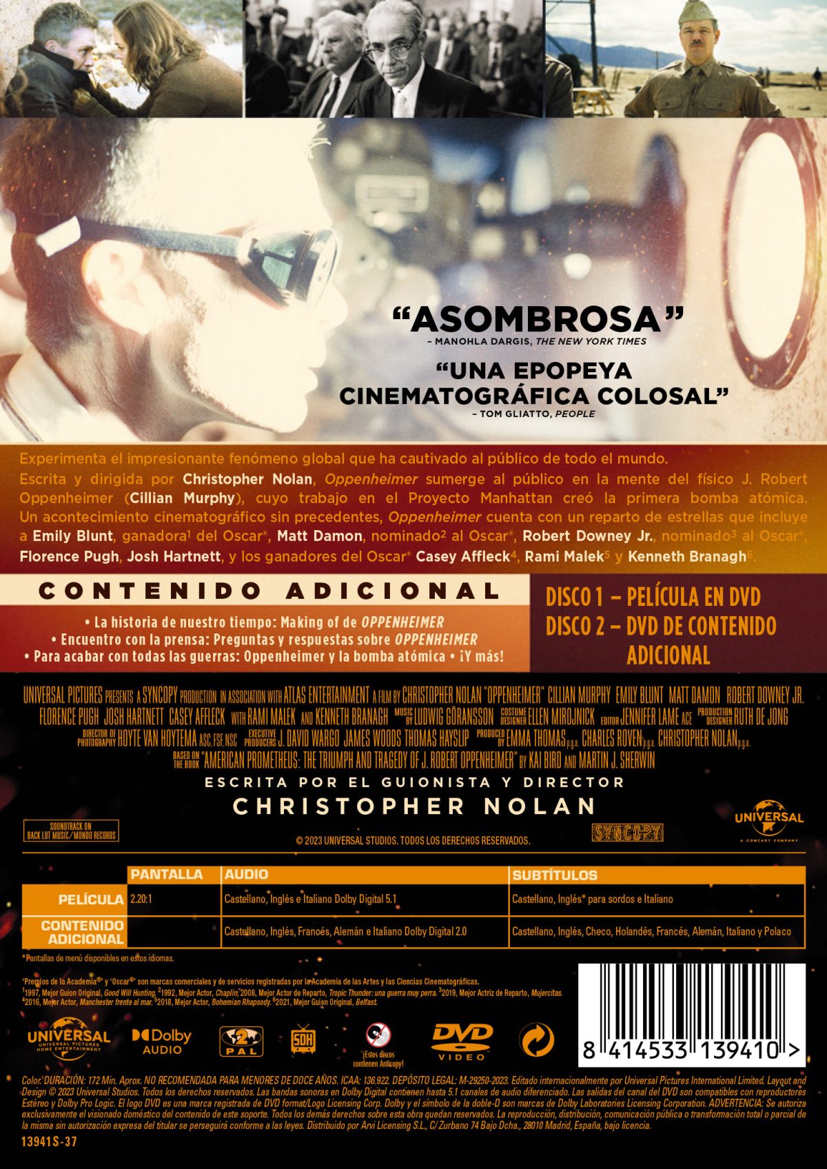 Oppenheimer (DVD + DVD Extras)