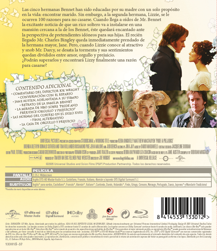 Orgullo y prejuicio (Ed. 2021) (Blu-ray)