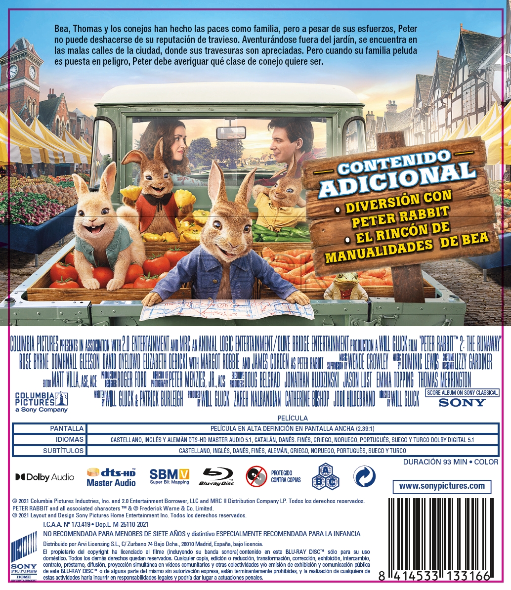 Peter Rabbit 2: A la fuga (Blu-ray)
