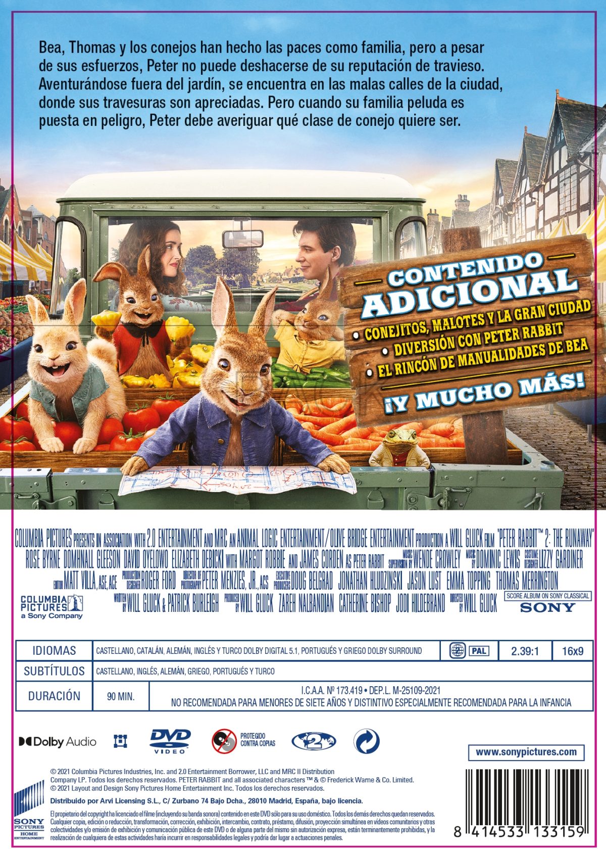 Peter Rabbit 2: A la fuga (DVD)