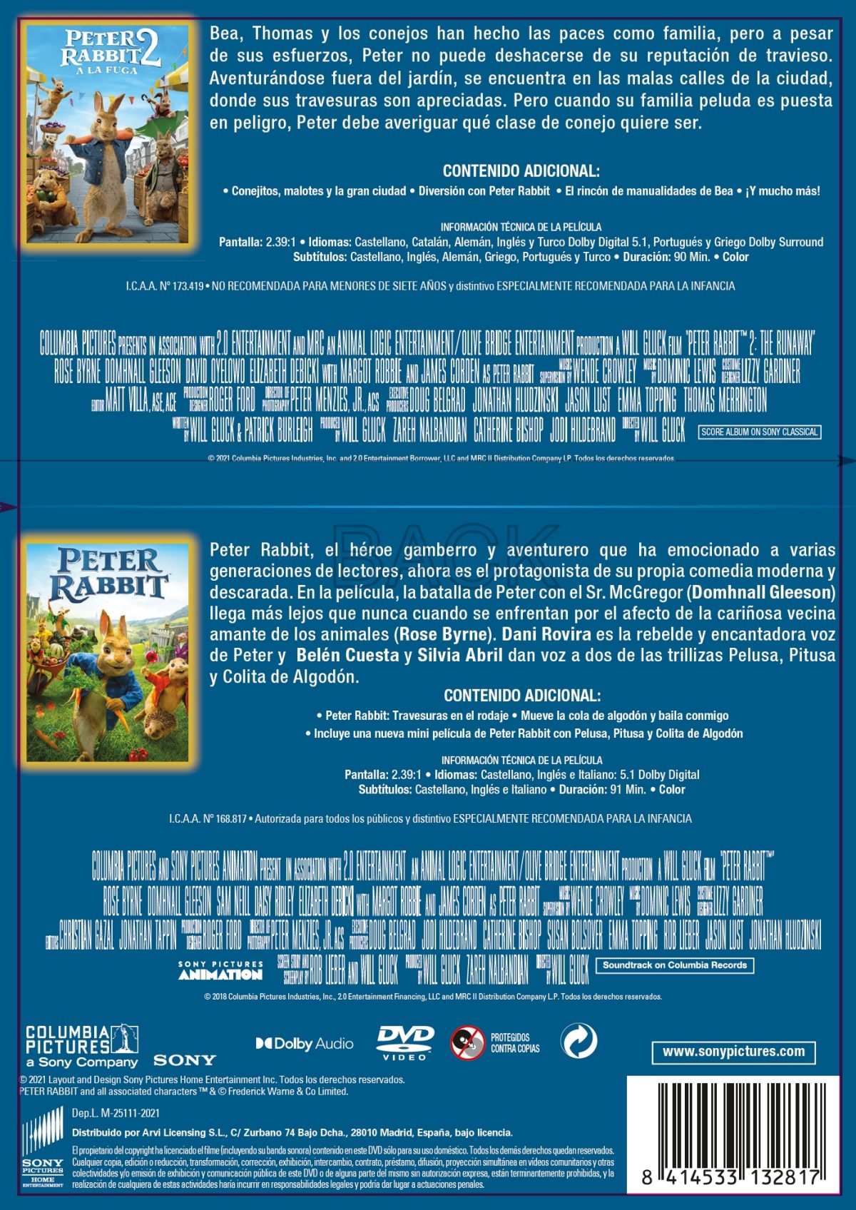 Peter Rabbit: Pack 1-2 (DVD)