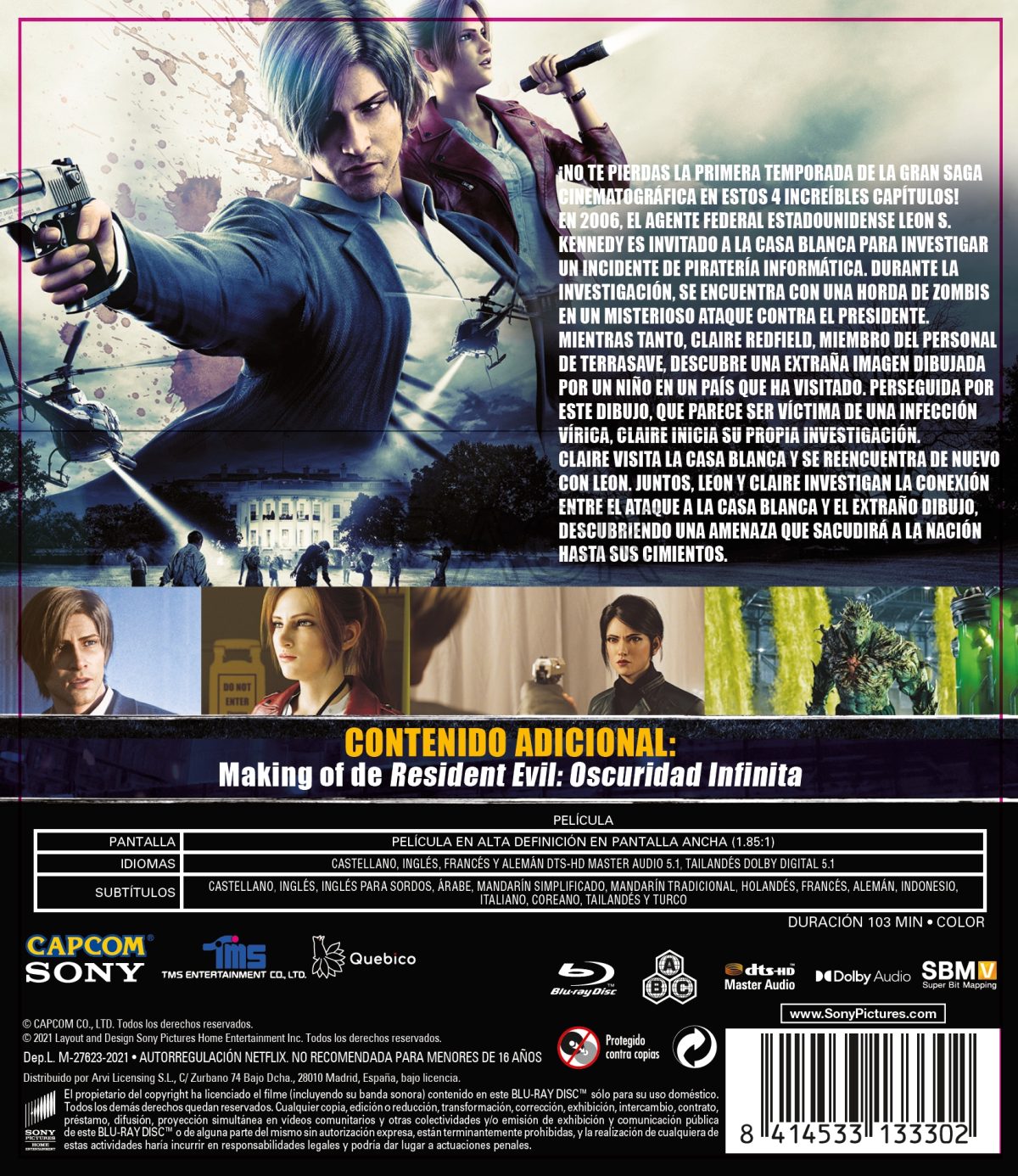 Resident Evil: Oscuridad infinita (Temporada 1) (Blu-ray)